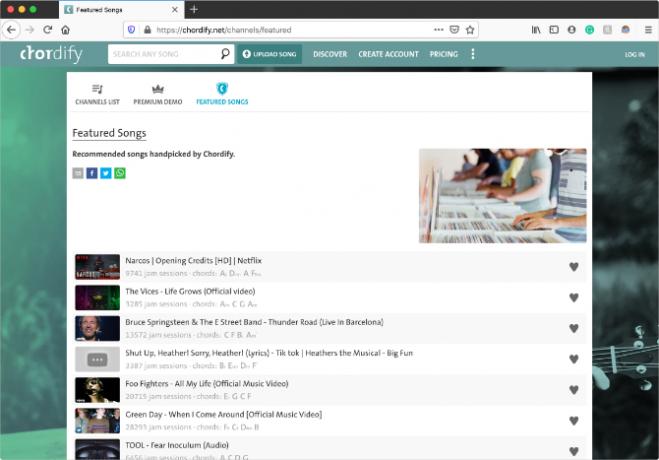 Chordify homepage
