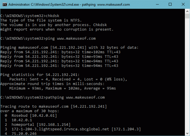 Essentiële Windows CMD-opdrachten die u moet kennen Ping Pathping Tracert