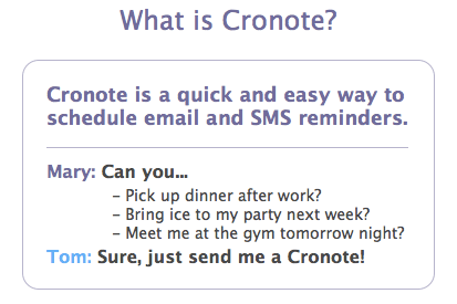 Cronote: geplande herinnering voor e-mail en sms 1025