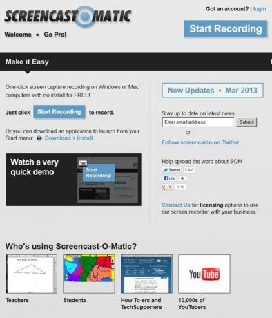 Screencast-O-Matic: Online screencast-software screencastomatic