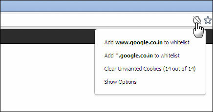 Selecteer specifieke cookies en bewaar ze op een witte lijst terwijl u andere in de Chrome-whitelist01 verwijdert