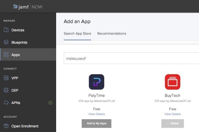 jamf selecteer nu apps implementeren