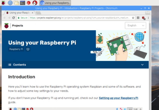 Raspbian bevat helpbestanden om u op weg te helpen met Raspberry Pi