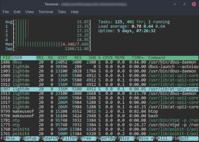 htop task manager vervang top