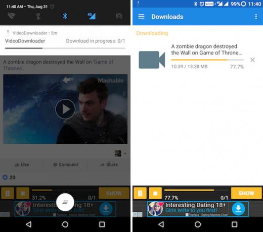 Download video's van Facebook Instagram Twitter op Android 4