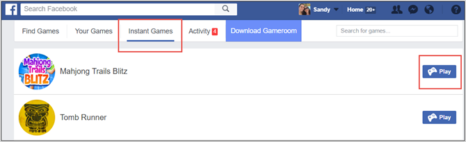 facebook instant games web