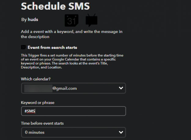 Android IFTTT Schedule Message