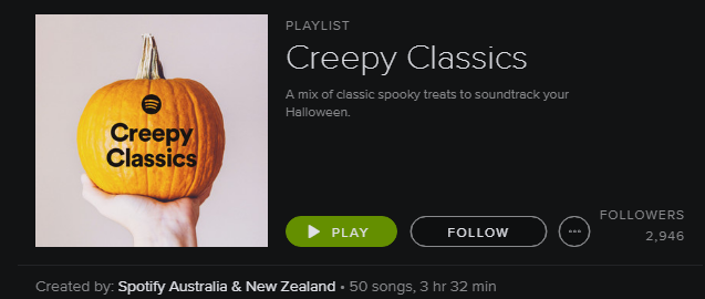 Spotify-afspeellijst - Creepy Classics