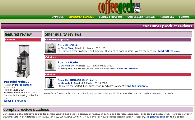 Coffee Geek is de toonaangevende encyclopedie van internet voor alles wat met koffie te maken heeft