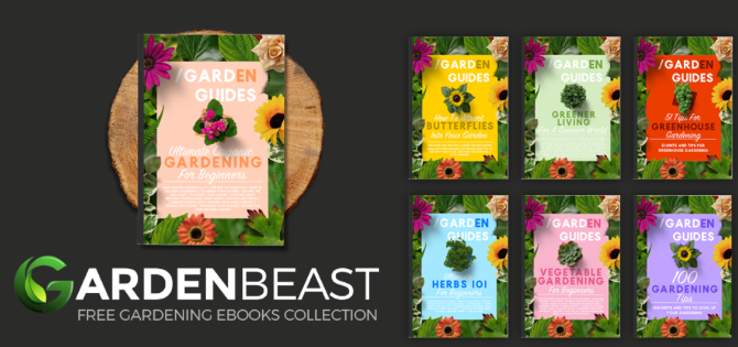 GardenBeast biedt zeven gratis e-boeken over tuinieren, het behandelen van verschillende onderwerpen en het delen van tips en trucs