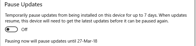 Windows 10 Updates onderbreken