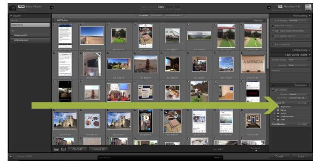 Camera importeren naar Lightroom