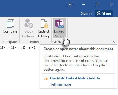 Microsoft OneNote - gekoppelde notities