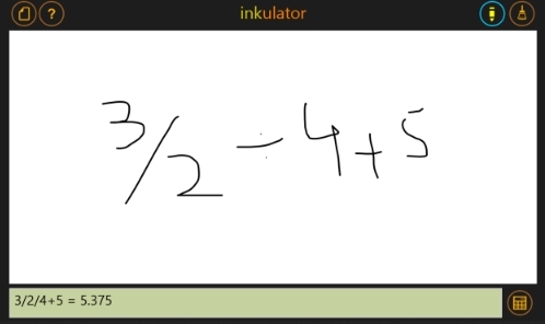 Inkulator: Get Handwritten Mathematical Expressions Detected & Computed On Windows 8 & RT Inkulator1