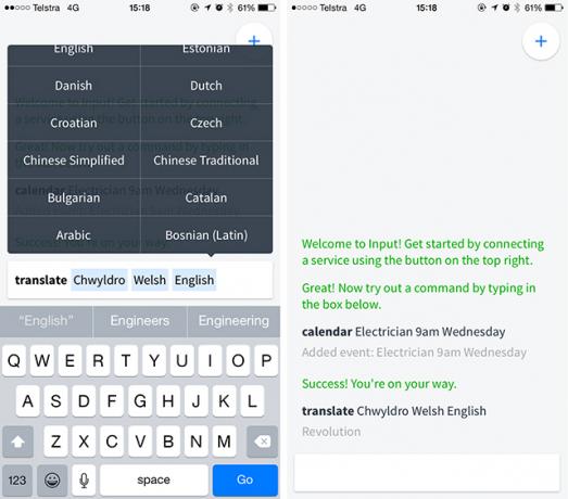 Input is een iPhone-opdrachtregel voor Evernote, Gmail en veel meer inputtranslate