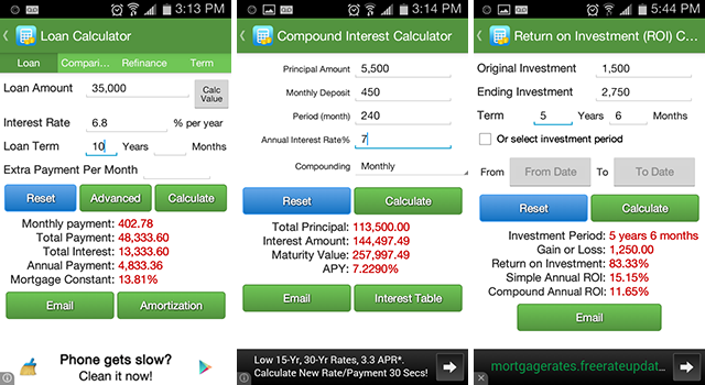 android-finance-apps-financiële-rekenmachines