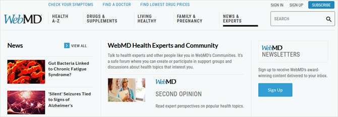 webmd gezondheidsexperts