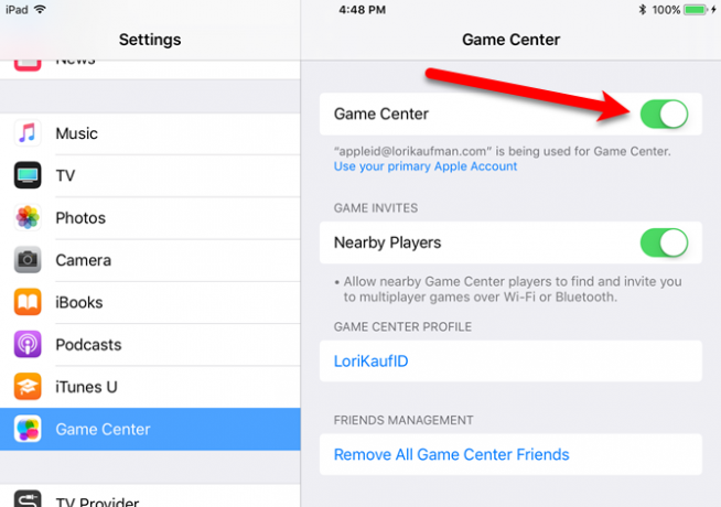 kill game center iOS 11