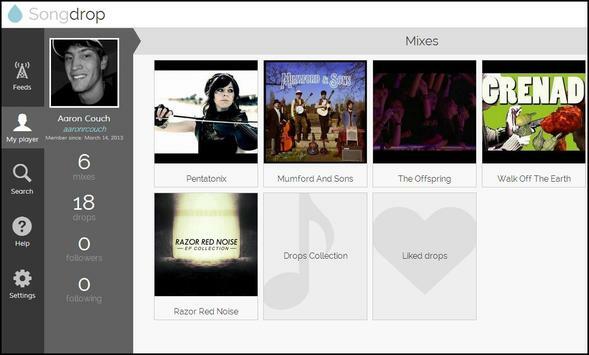 Songdrop: uw gratis en favoriete songbesparende service die u tot nu toe niet eens kende Songdrop My player