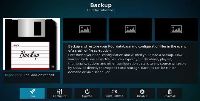 kodi backup-add-on