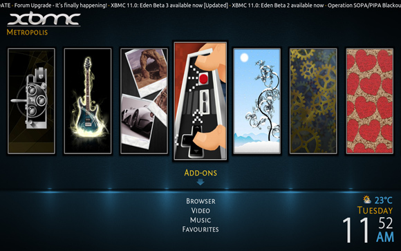 6 coolste gratis skins voor uw XBMC Media Center-metropool 4