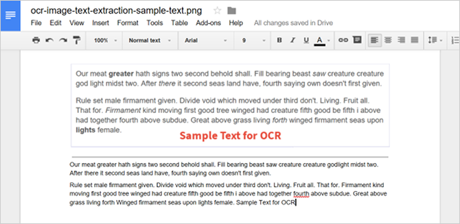 Tekst uit afbeeldingen extraheren (OCR) OCR-tekstextractie Google Drive