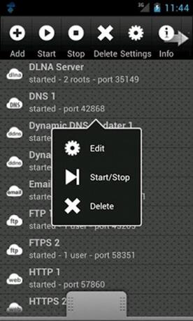 voer webserver uit op Android