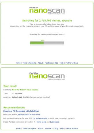 NanoScan - Snelste online virusscanner