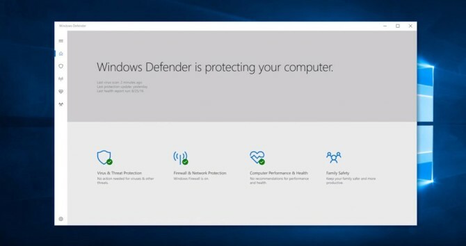 Update voor Windows 10-makers - Defender