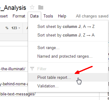 google spreadsheet rapporteditor