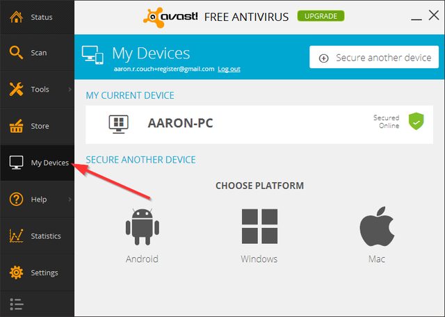 Avast - Mijn apparaten