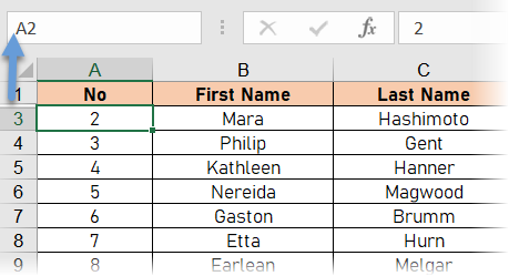 Maak de eerste rij in Excel zichtbaar