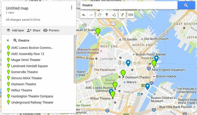 Google Maps Layer Theaters