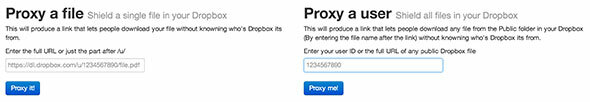 dropbox anoniem delen