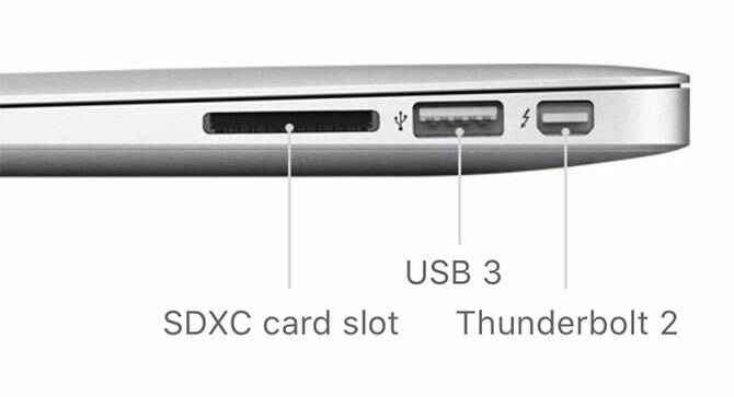 MacBook-poorten - MacBook Air rechts