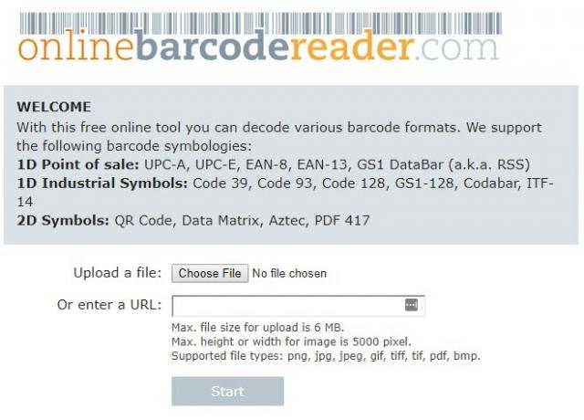 Gratis online barcode-decoder kan alle gangbare barcode-indelingen lezen Barcode