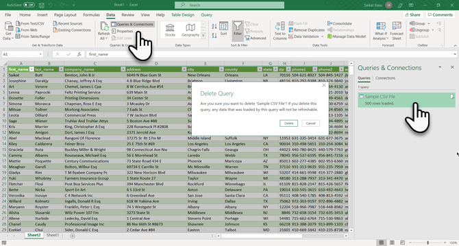 Query's in Excel