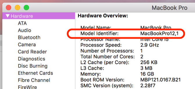 Kunt u geen Windows-installatieprogramma op uw Mac maken? 4 Tips voor het oplossen van problemen mac model identifier