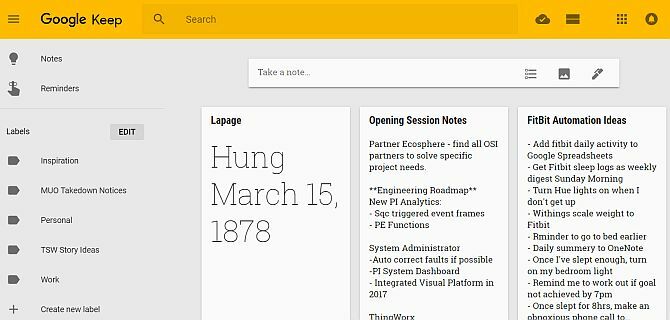 problemen met Google-producten - Google Keep