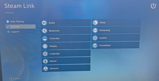 Steam Link-apparaatinstellingen