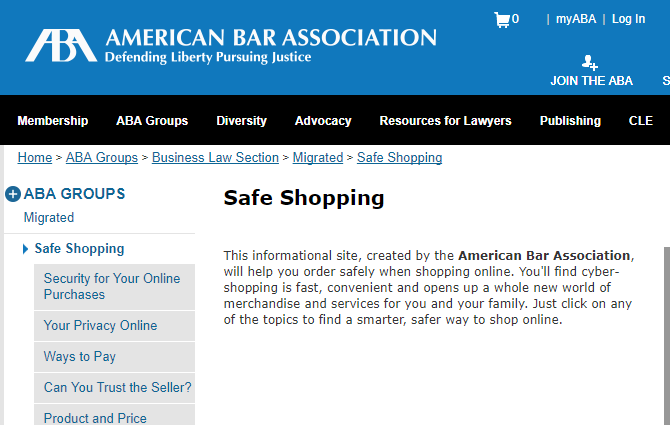 De MakeUseOf Online Shopping Guide American Bar Association Safe Shopping 670x425