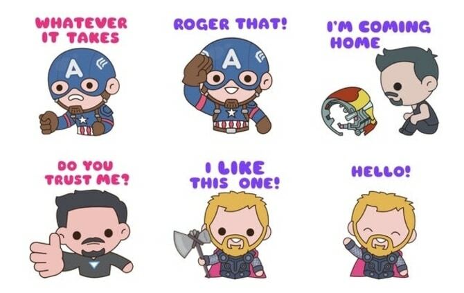 Marvel Avengers stickers app