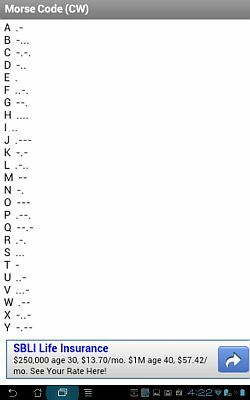 In gevaar? Geen telefoonsignaal? Morsecode gebruiken met uw smartphone [Android] morsecode8
