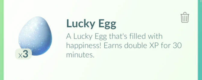 Tips en trucs voor Pokemon Go - Lucky Egg-item