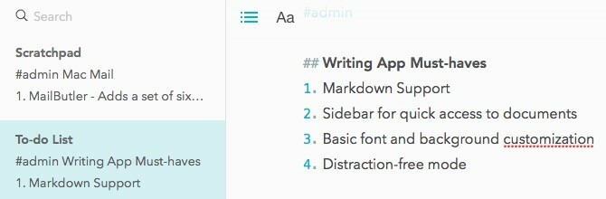 Markdown Writing App Must Haves