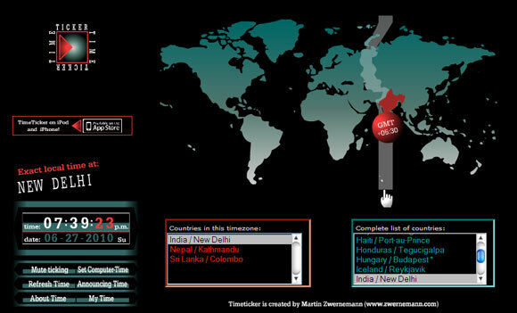 tijdzones over de hele wereld