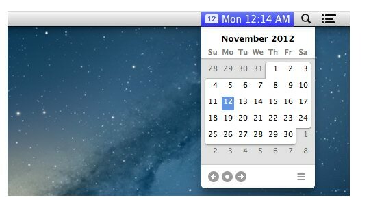 kalender voor menubalk mac