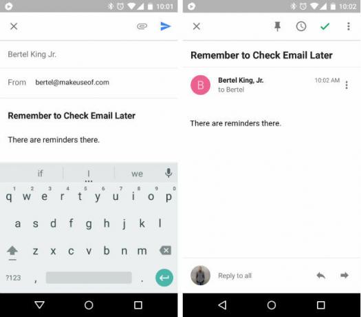 Android Herinner dingen-e-mail