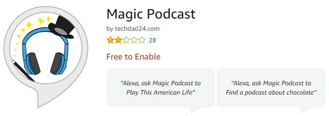 Magic Podcast voor Amazon echo podcasts