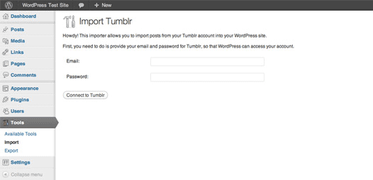 Wat is er nieuw in WordPress 3.3? tumblr importeren